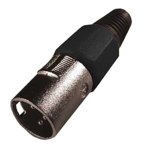 Spina Volante Microfonica Autobloccante 3P.Nero SP/290N-I