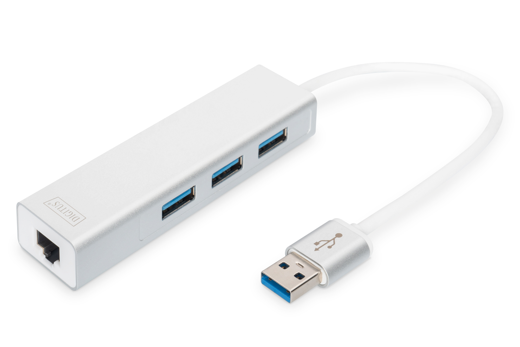 Digitus DA-70250-1 USB 3.0, 3-ports HUB & Gigabit LAN adapter 3xUSB A/F,1xUSB A/M,1xRJ45 LAN, Win/Mac OS