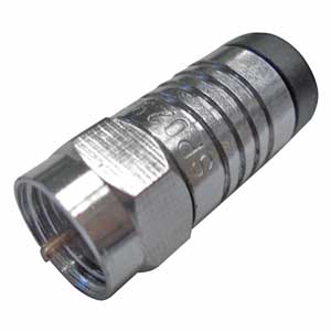 Connettore Femmina Maschio Per Cavo Rg59/Rg6 Ø6,5mm A Crimpare F/1345-C