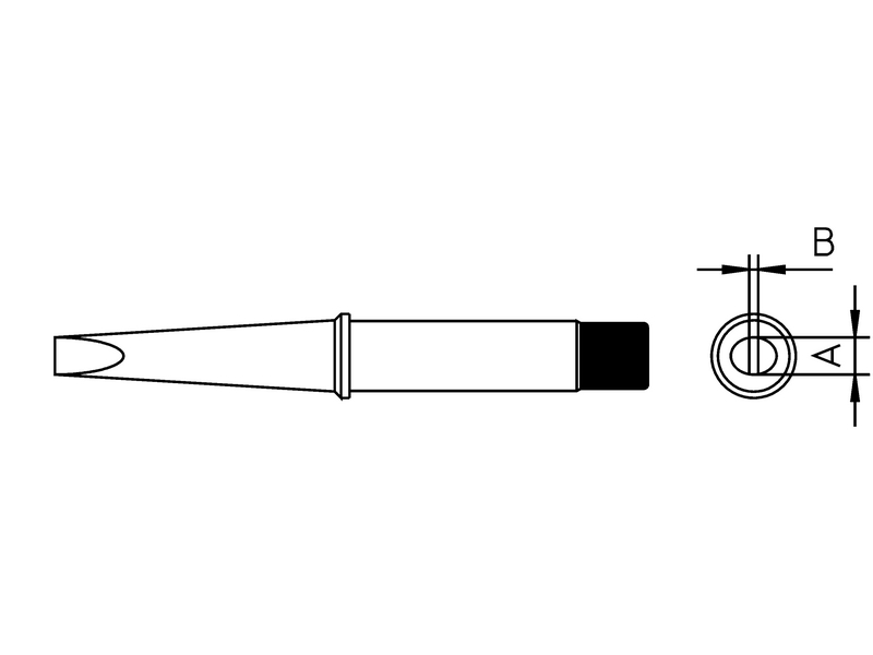 Punta Weller 0054241799 per Saldatore W201, 10 mm, Scalpello diritto