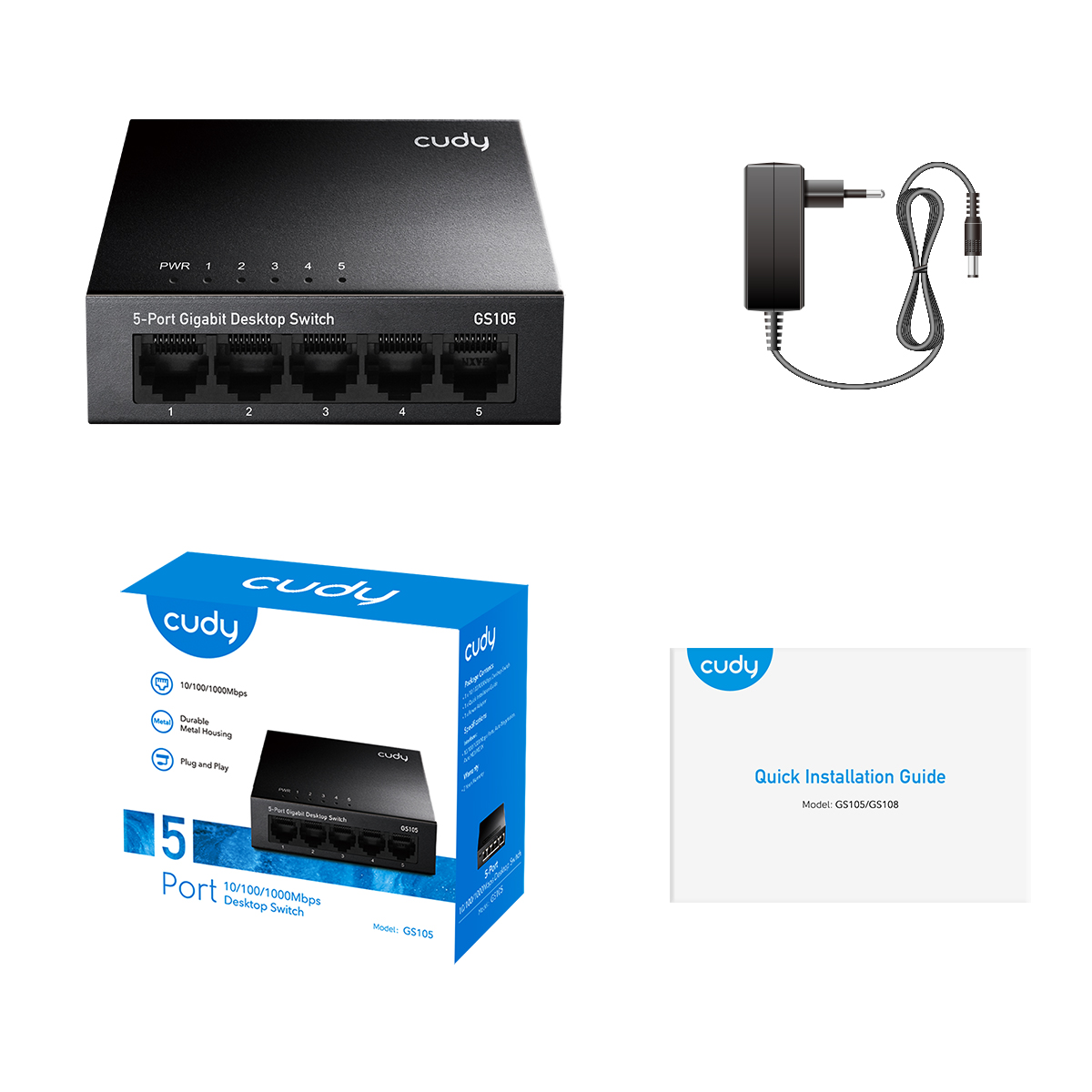 GS105 - 5-Port Gigabit Metal  Switch