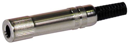 PRESA 6,4MM STER.METALL C/CODOLO IN PLASTICA