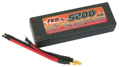 Pacco Batteria lipo 7.4V 5200mah assemblaggio con connettore 30C 8006012261332 fkb