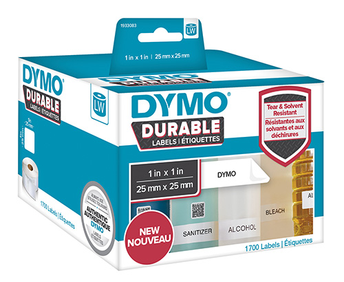 Etichette DYMO® LabelWriter™ Durable Mutliuso  25x25 mm - Bianco