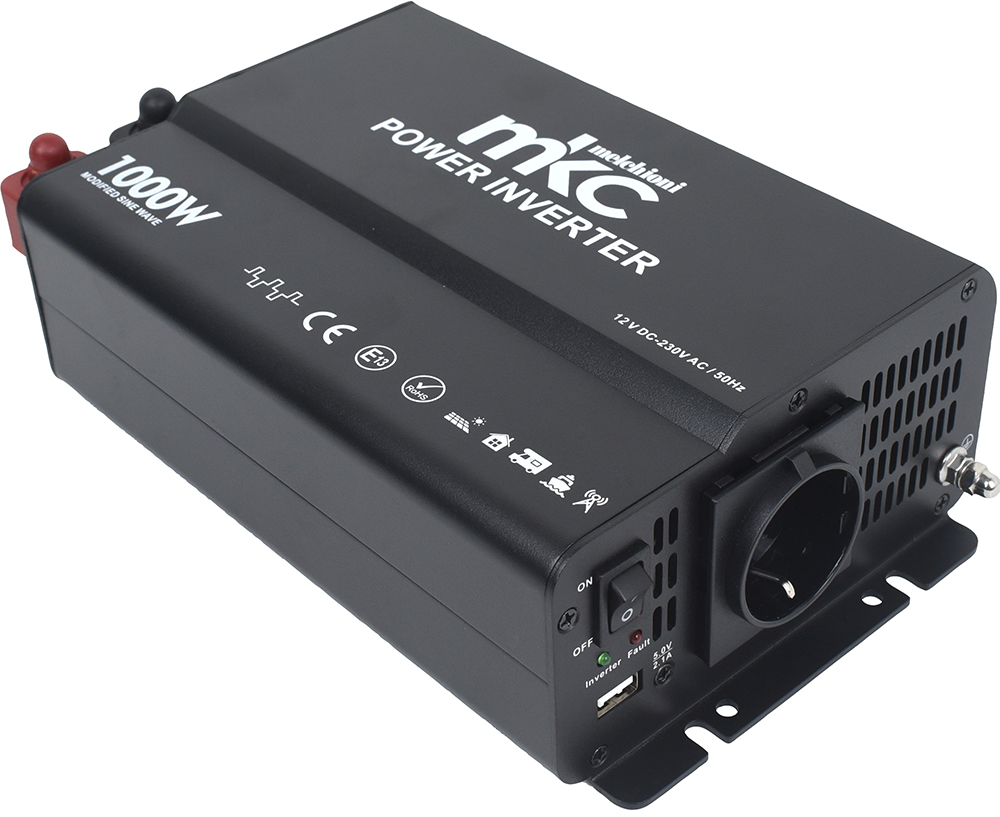INVERTER MKC-RS1000M-12 12VDC 230VCA 1000W SOFTSTART ONDA MODIFICATA