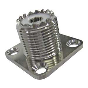 Presa Da Pannello UHF Con Flangia A Saldare Teflon SO/239/FL-C