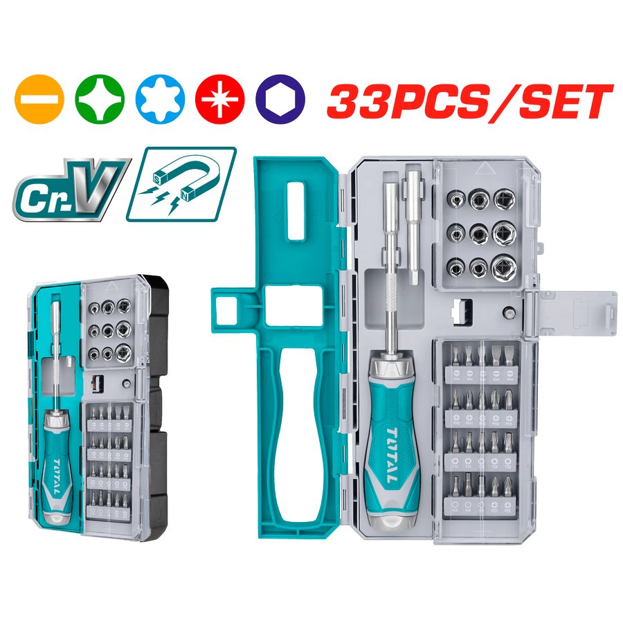 Cacciavite a cricchetto - 29 punte incluse TACSD30336
