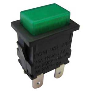 Interruttore A Pulsante Verde On INT/3042H-C