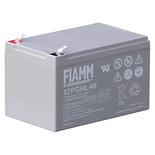 Batteria al piombo ricaricabile 12V 12Ah terminale faston 6.3mm FIAMM