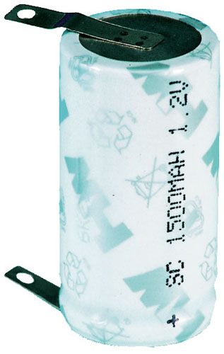 Batteria ricaricabile ni-mh subc 1700mAh con terminali a saldare
