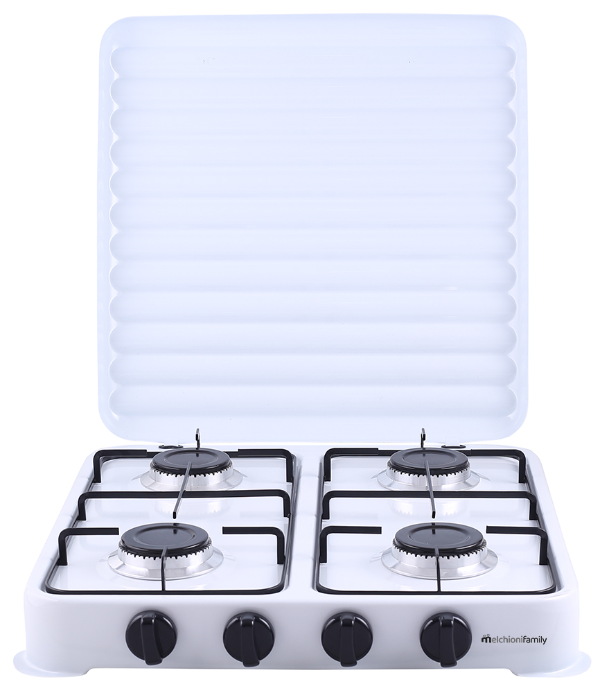 Fornello a gas MINERVA 4 NEW - 4 fuochi bianco