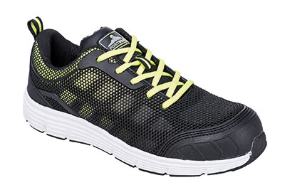 Scarpa sneaker nera/verde,  tomaia in TPU, taglia 10