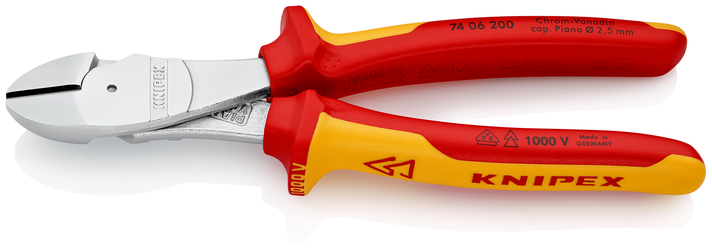 Tronchese laterale per meccanica 74 06 200 SB, isolamento a 1000V