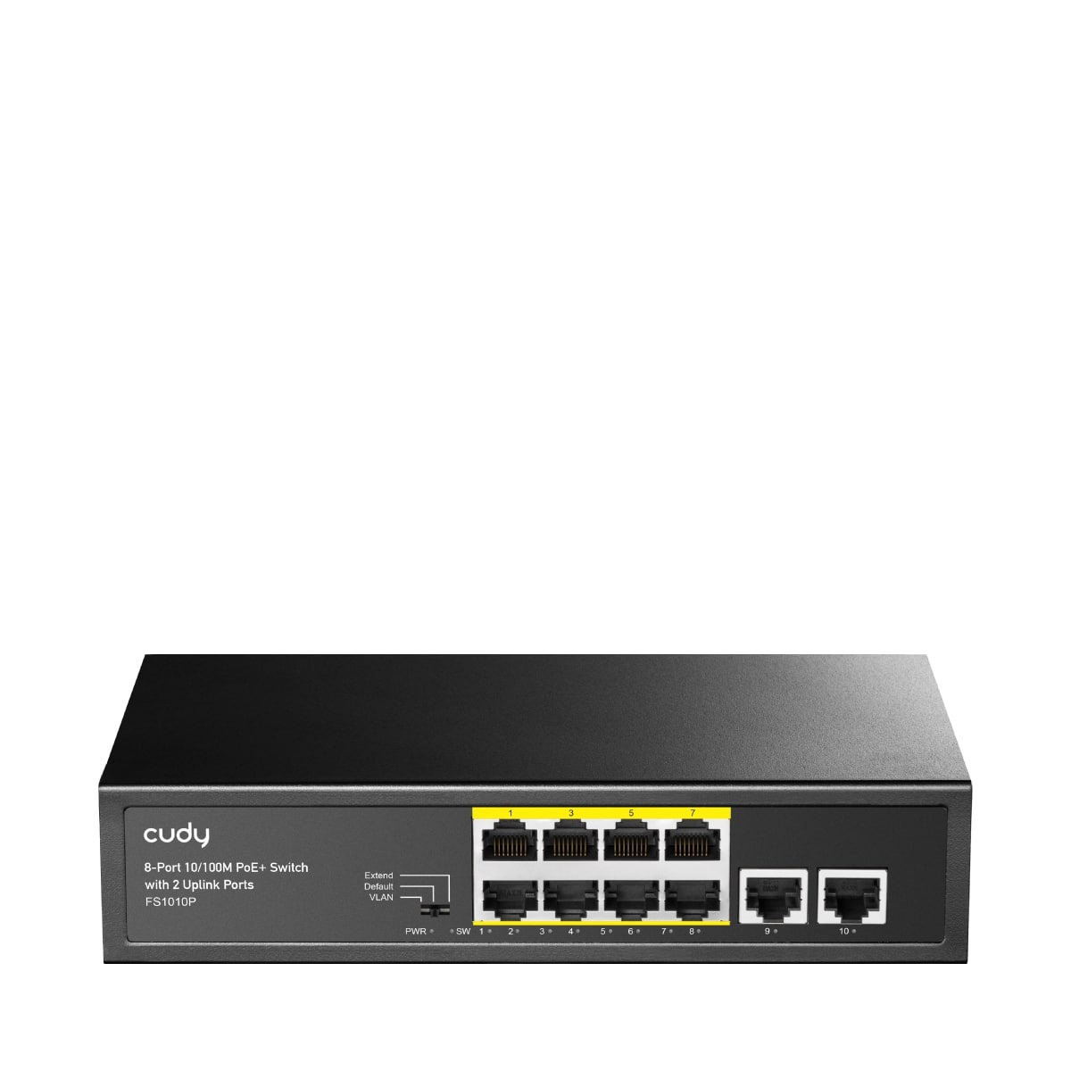 FS1010P - 8-Port 10/100M PoE+ Switch with 2 Uplink Ports 120W