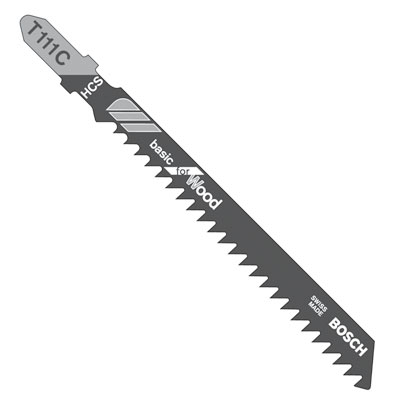 Lama T101BR per seghetto alternativo per legno pulito, conf da 5