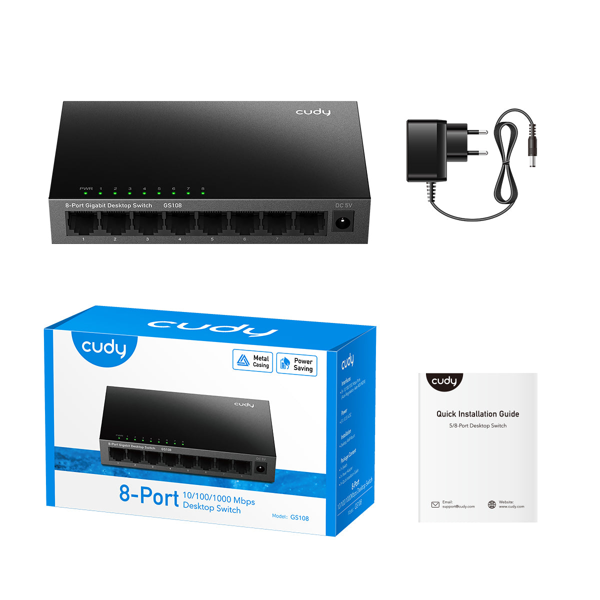 GS108 - 8-Port Gigabit Metal  Switch