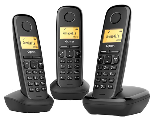 Telefono cordless Gigaset A170 Trio - colore Nero