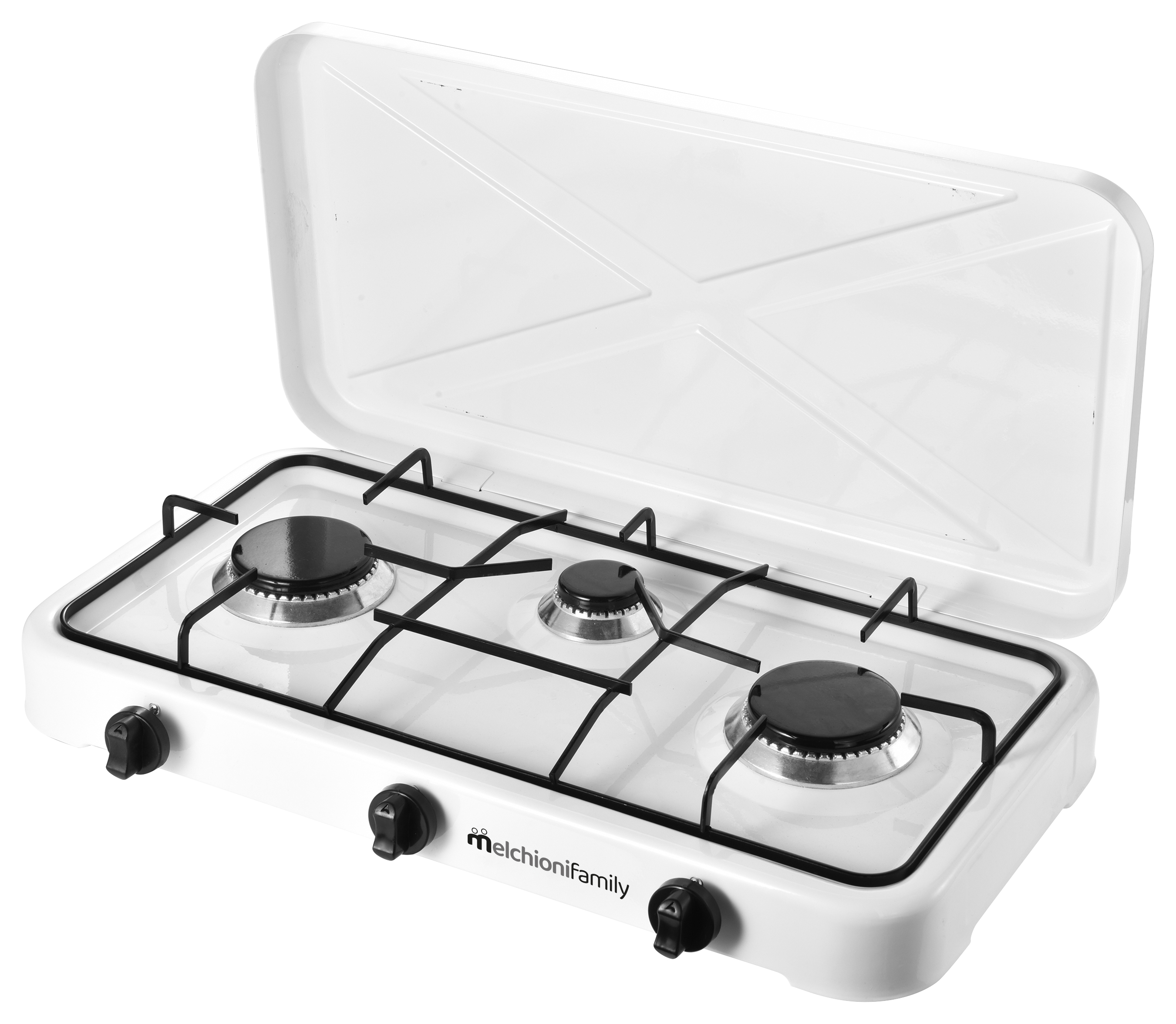 Fornello a gas MINERVA 3 NEW -  3 fuochi bianco