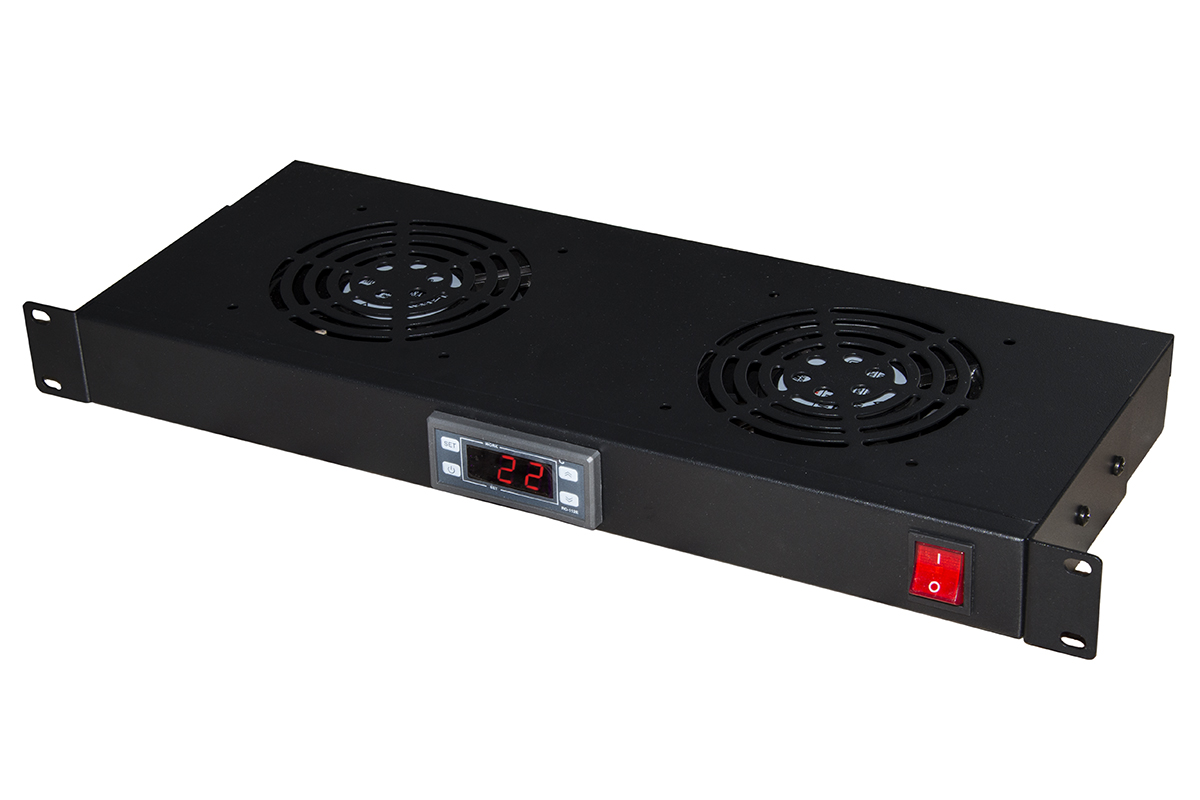 MKVENT2N - MODULO 2 VENTOLE RAFFREDDAMENTO CON DISPLAY NERO