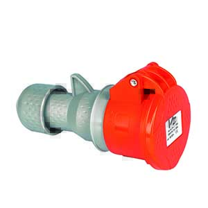 Presa Elettrica Industriale 3P+Terra Ip44 16A 400V Rosso PR/VB224-I