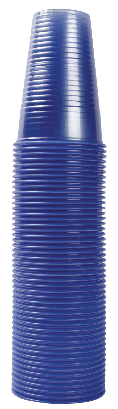Pacco di 1000 bicchieri da 20cc in plastica blu, per acqua