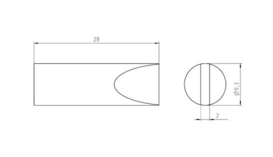 RT Ultra Punta saldante,  Ø 9,3 x 2,0 mm T0050106499 Weller