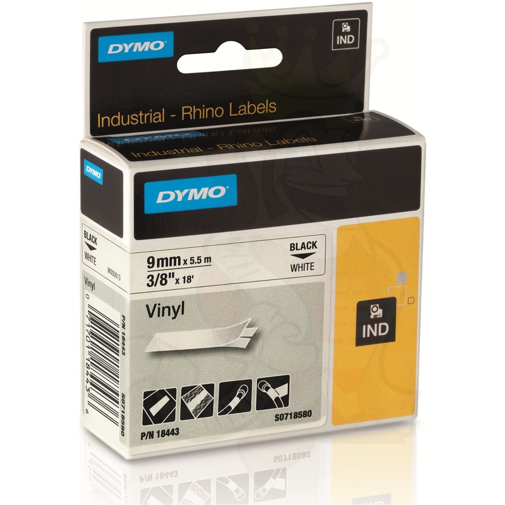 Rhino 9 Mm Vinile Nero Su Bianco