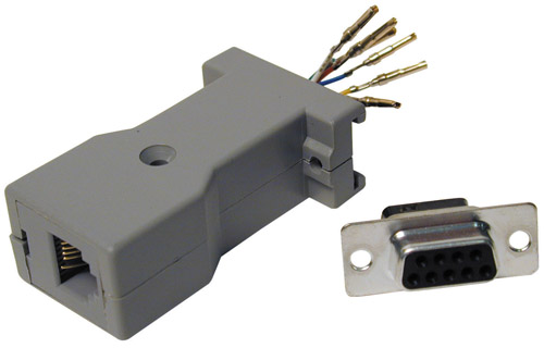 Adattatore spina sub-d 9p - presa telefonica modulare 8p8c DB9M8P8K