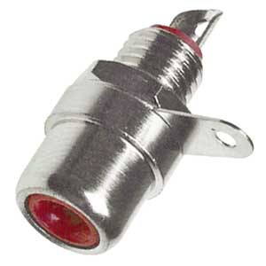 Presa Da Pannello Coassiale Metallica Rossa RCA/420R-I