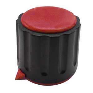 Manopola Nera A Mandrino 22x19 Ø6 Rossa MA/1113R