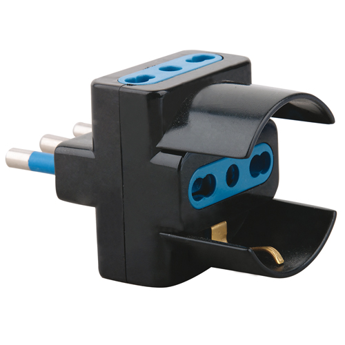 Adattatore triplo 16 a nero bulk MKC