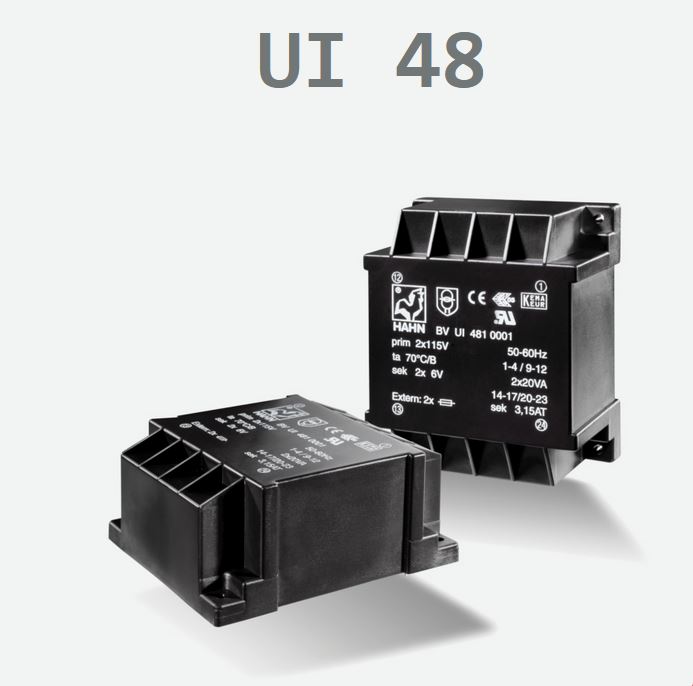TRASFORM. BVUI4810001 TRAFO P: 2x115V S:2x6V/40,0VA