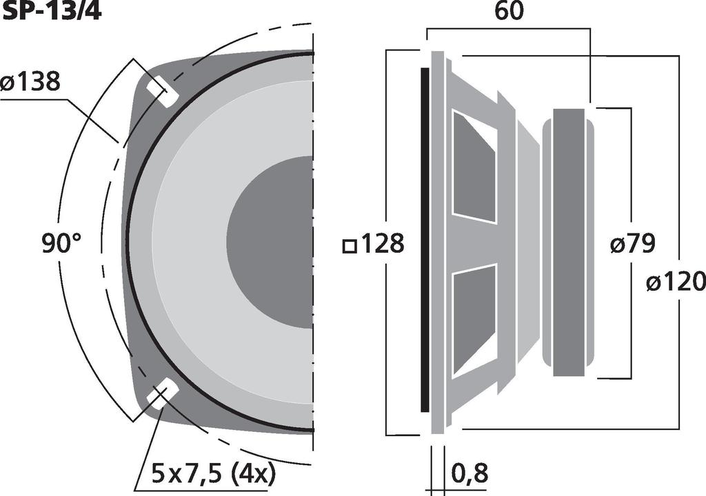 SP-13/4 - Altoparlante Universale