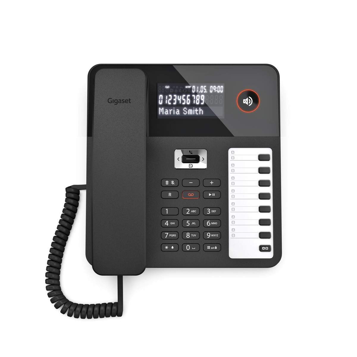 Il telefono da tavolo e da parete con filo con segreteria telefonica Gigaset DESK 800