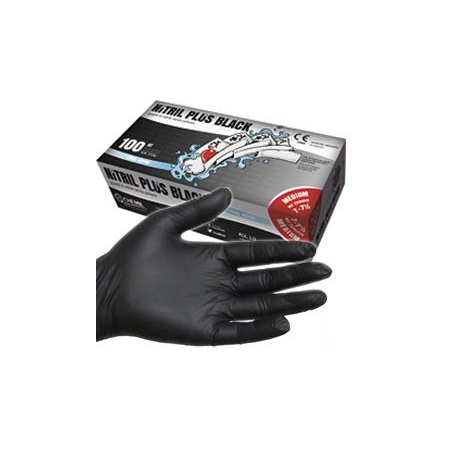 Guanti Usa E Getta Nitrile 7/S Nero Confezione Da 100 Guanti