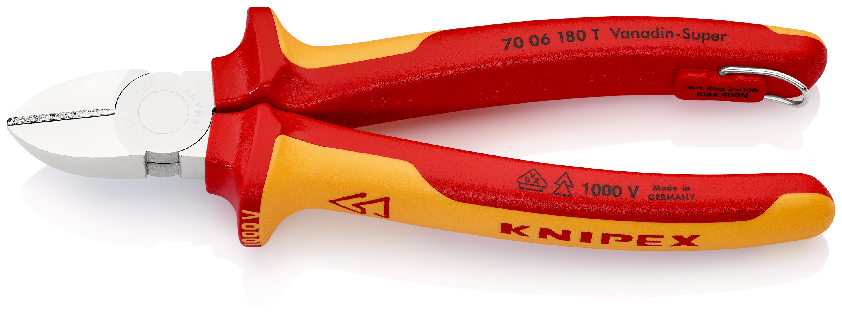 Tronchese laterale per meccanica TT 70 06 180 T BK, isolamento a 1000V