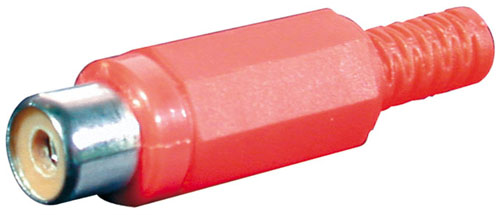 Presa rca volante rossa con guidacavo CT2006 JACK RED