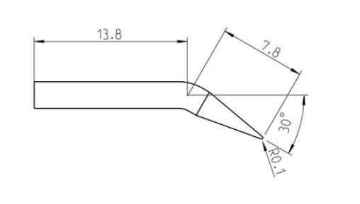 RT Pico Punta saldante, punta conica  Ø 0,2 mm, MIL-SPEC T0050101899 Weller