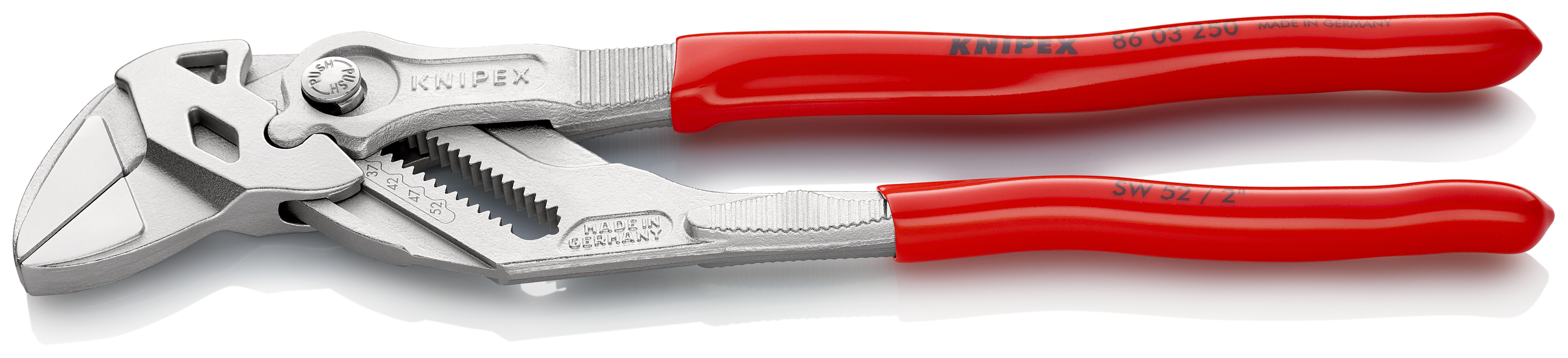 Pappagallo giratubi Knipex 250mm, scorrimento a pulsante