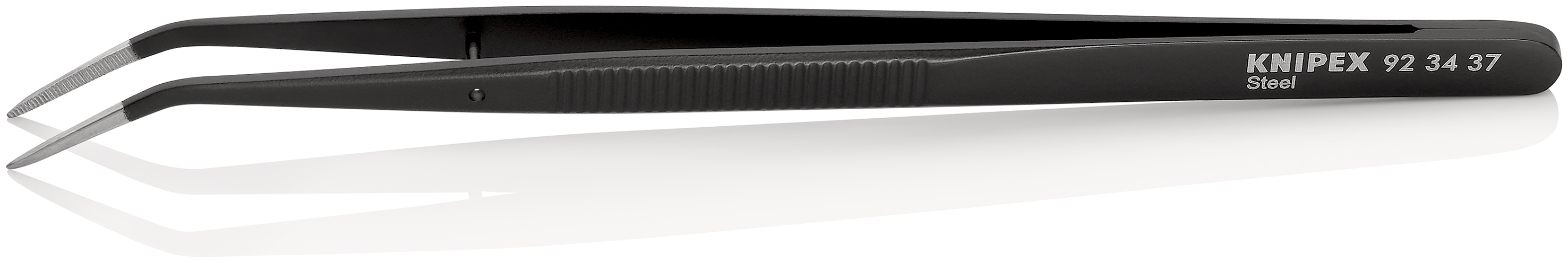 Pinzetta universale acciaio nero 92 34 37, isolamento a 1000V