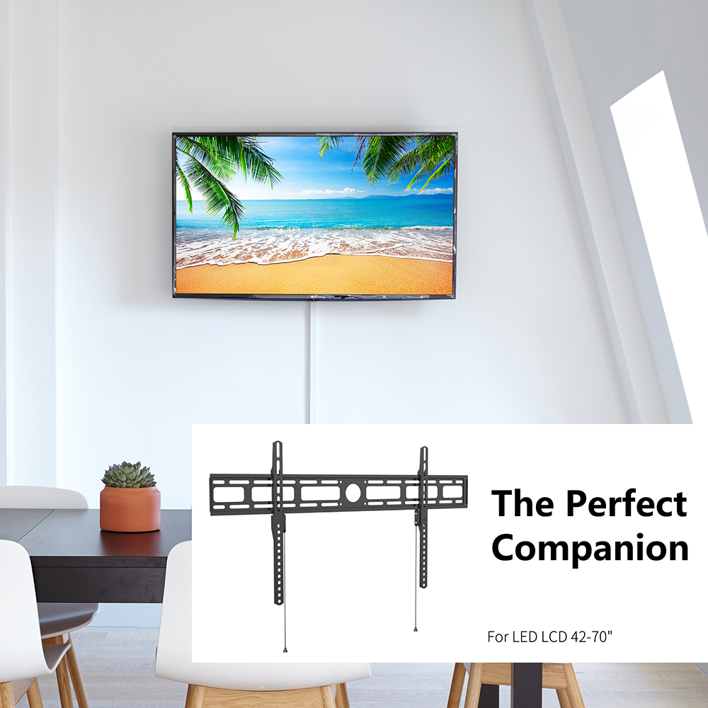 Supporto TV 42''-80'' a muro fisso nero, Mod. STV-IR-4280-FIXB