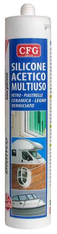 Silicone Multiuso Acetico Puro Al 100% Cartuccia Da 280 mL Trasp. W00010 CFG