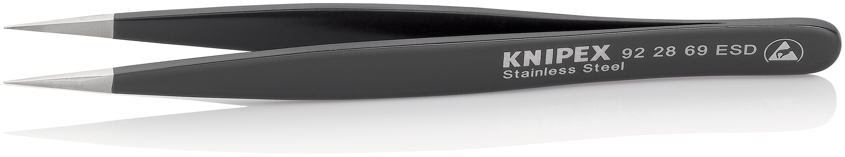 Pinzetta universale ESD acciaio inox 92 28 69 ESD, isolamento a 1000V