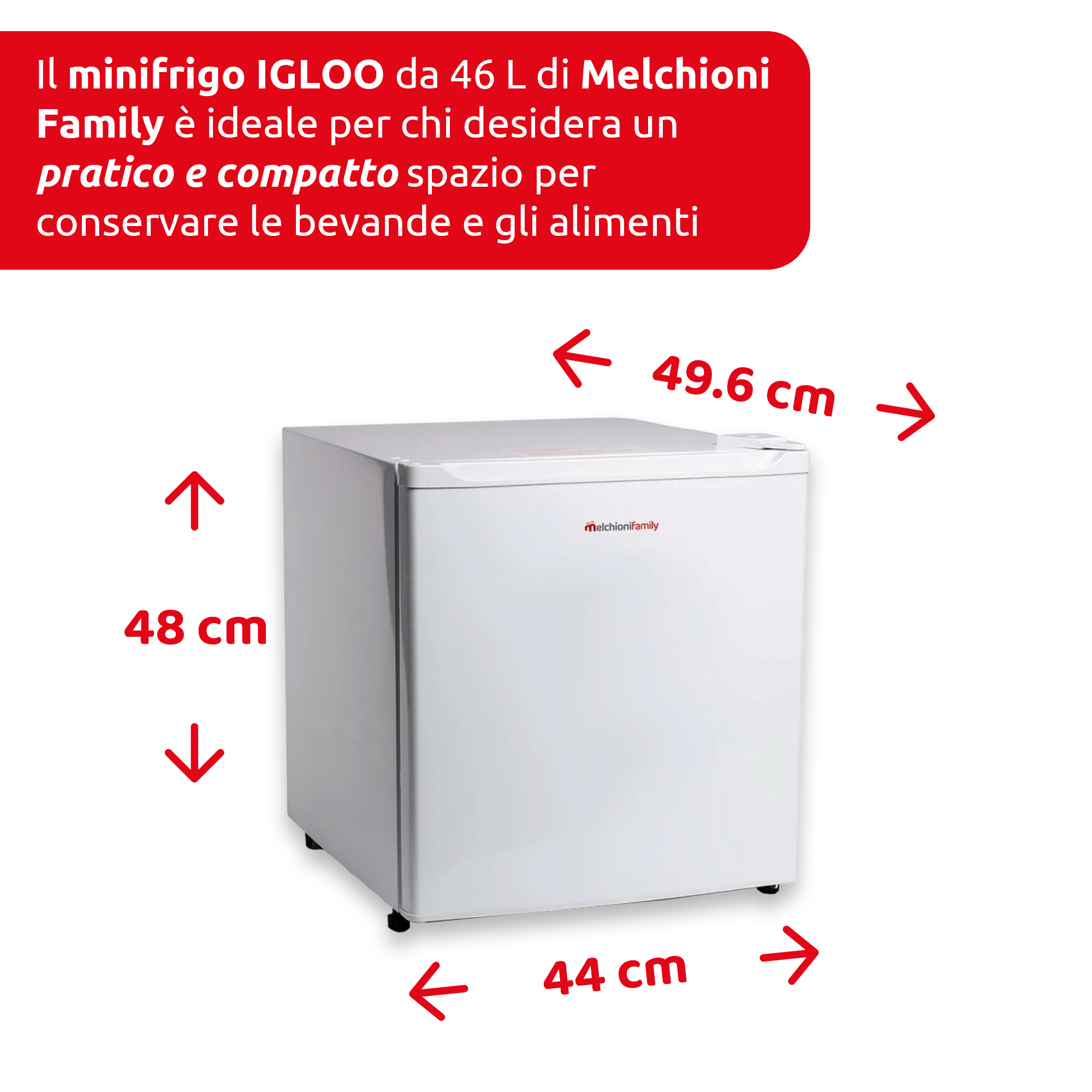 Minifrigo IGLOO - 46L con compressore bianco