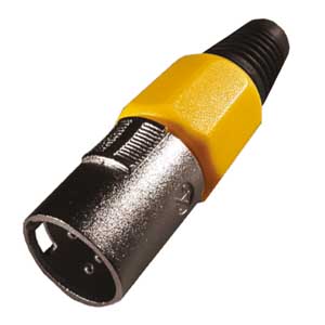 Spina Volante Microfonica Autobloccante 3P.Giallo SP/290G-I