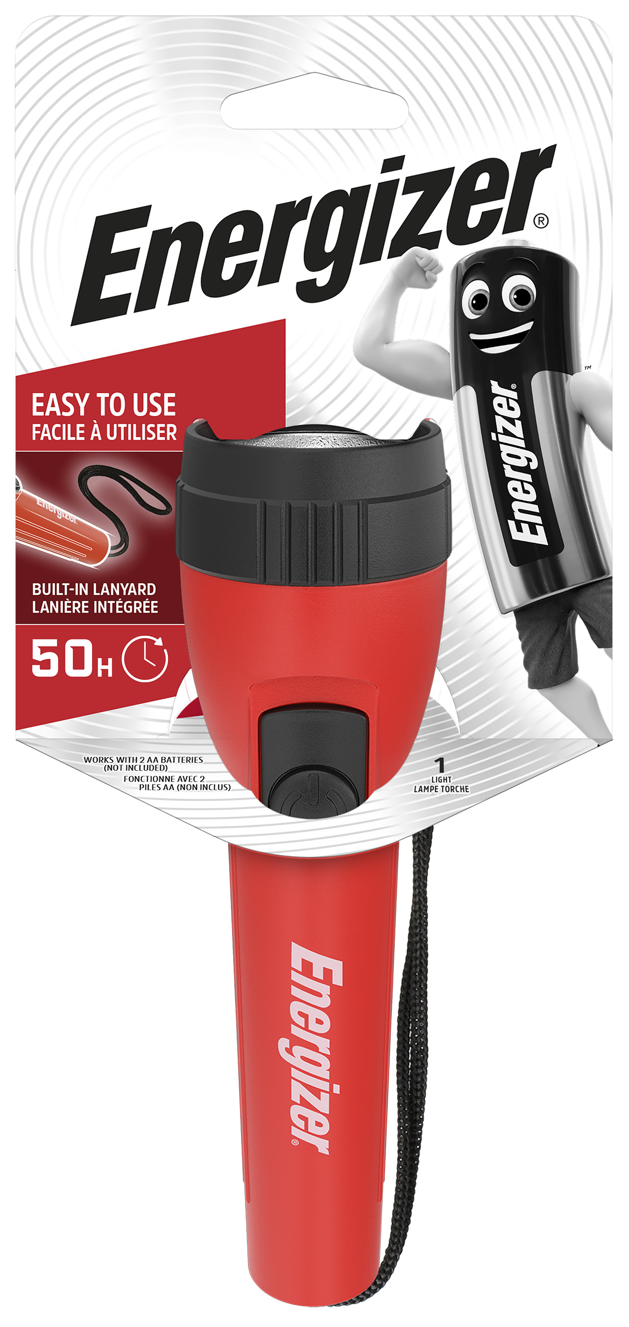 ENERGIZER Plastic Light 25 lumens, 2AA tray