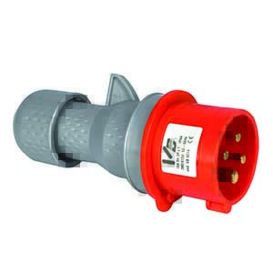 Spina Elettrica Industriale 3P+Terra Ip44-16A 400V Rosso SP/VB214-I