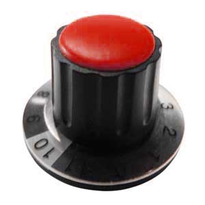 Manopola A Mandrino 36x22 Ø6 Rossa MA/1146R