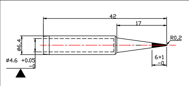 N9-16 10 Punte coniche da 0,2mm per saldatore MK-8988