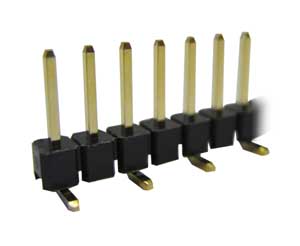 Connettore Str. Maschio 40P 2,54 Dorato H.6 Smd CT/40S-C
